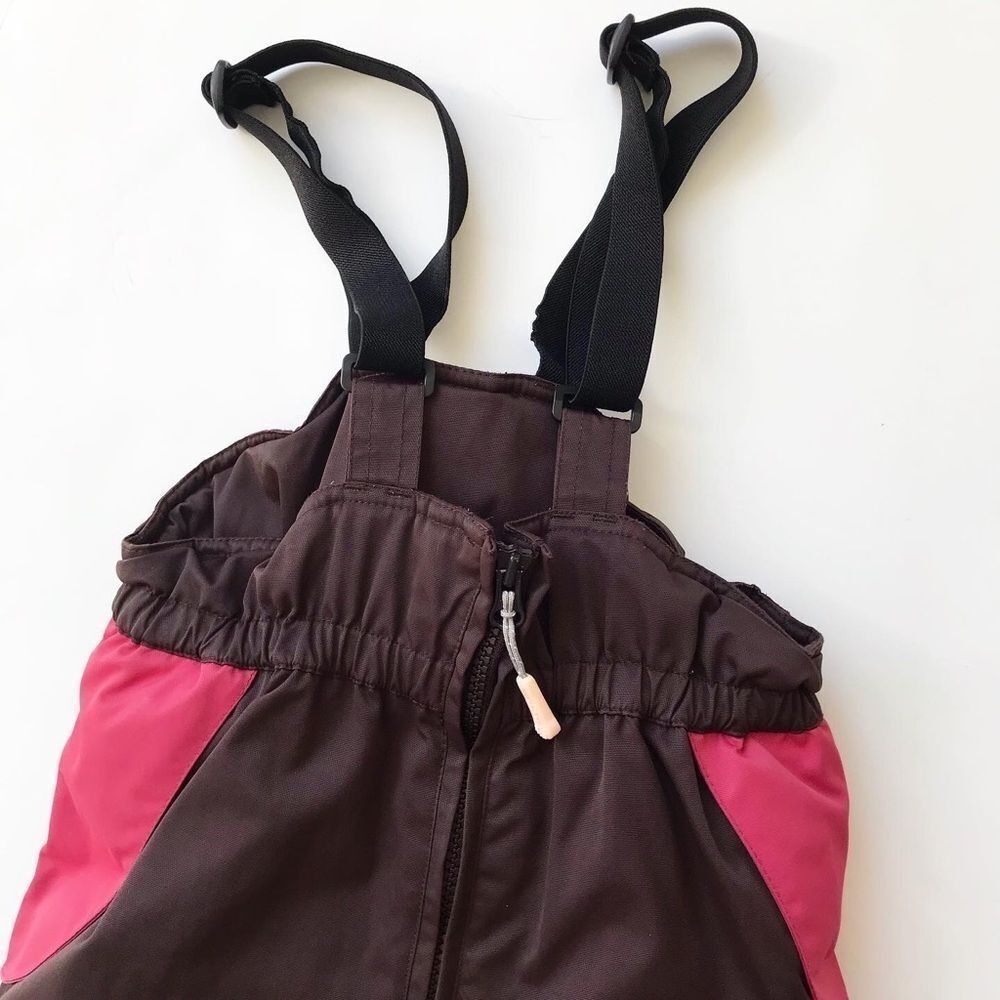 Deux par deux pink/brown snow bib GUC 5T - Picture 2 of 6